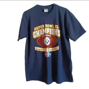 Vintage Pittsburgh Steelers Super Bowl XL Champions tshirt mens size Large